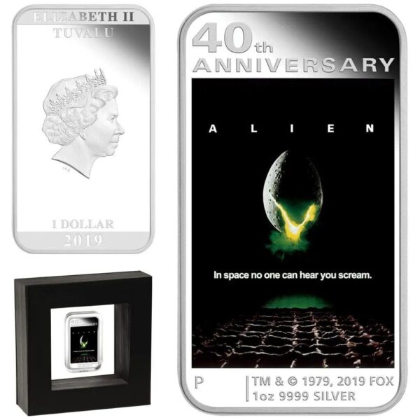 2019 $1 Alien 40th Anniversary 1oz Silver Proof Coin