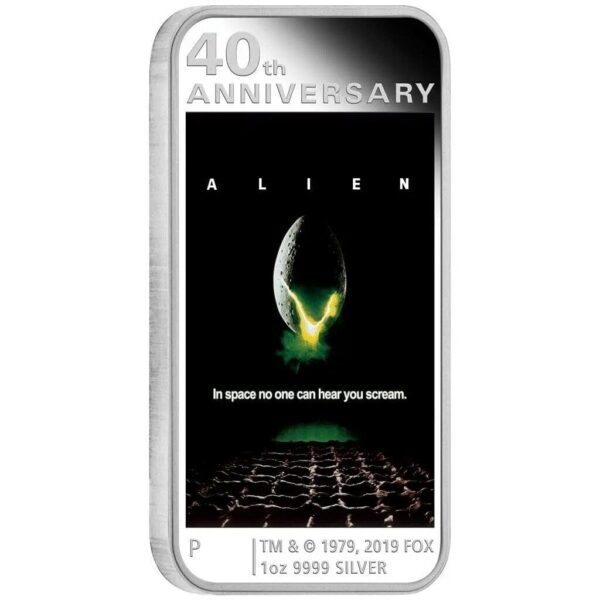 2019 $1 Alien 40th Anniversary 1oz Silver Proof Coin - Image 3