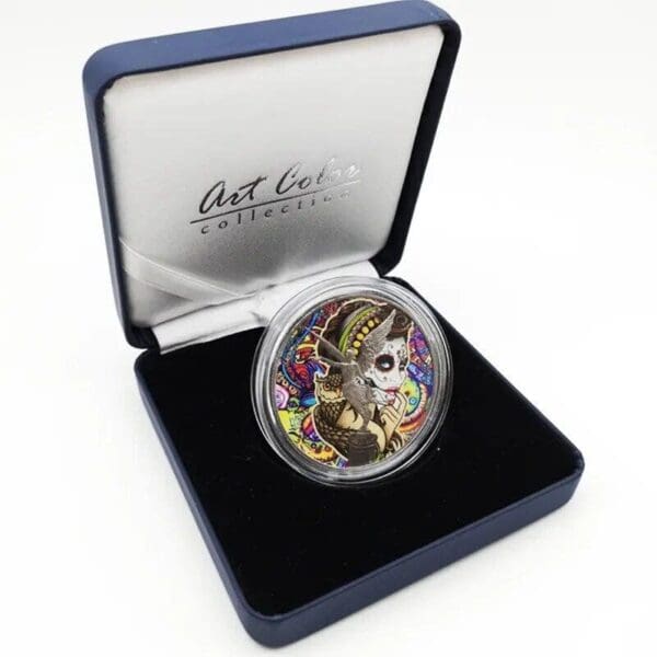 2018 Art Colour Collection La Catrina Libertad 1oz Silver Coin - Image 4