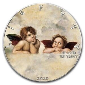 2020 $1 The Sistine Cherubs Angels Raphael 1oz Silver Coin