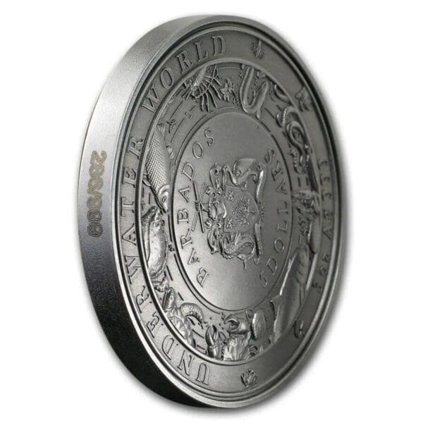2019 $5 Crocodile Underwater World 3oz Silver Coin - Image 4