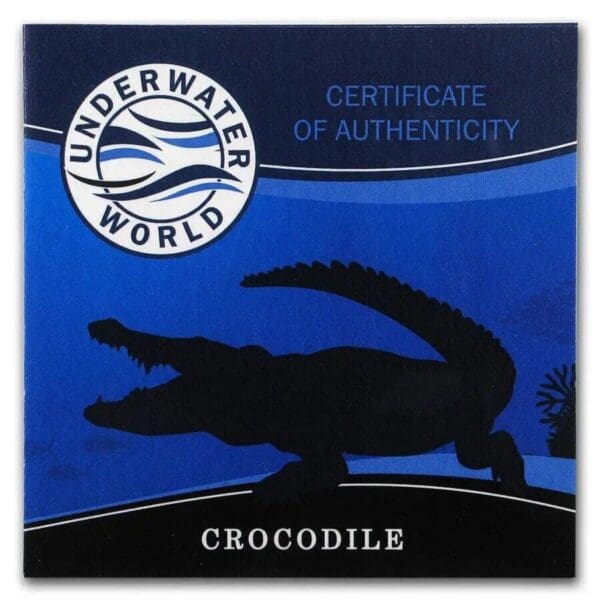 2019 $5 Crocodile Underwater World 3oz Silver Coin - Image 6