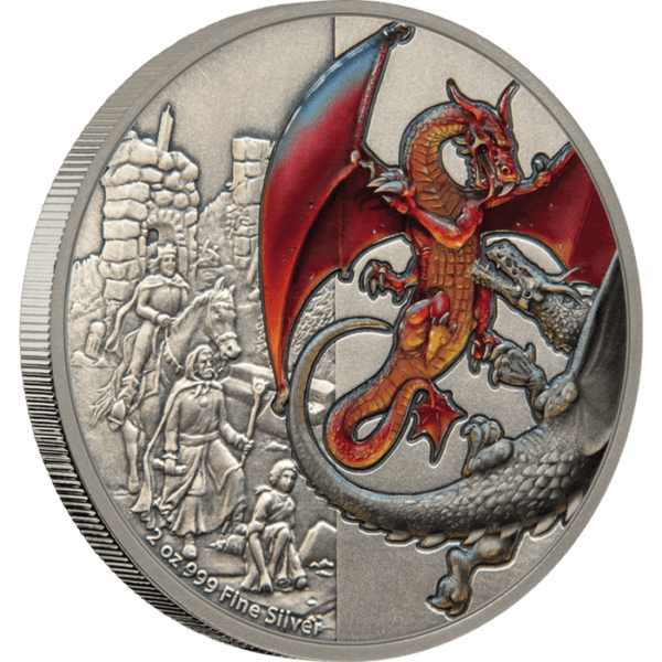 2019 $5 Mythical Dragons Red Dragon 2oz Silver Coin