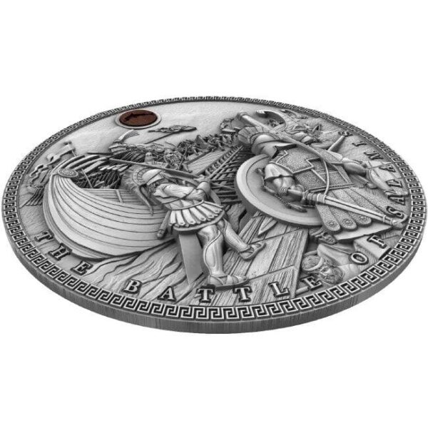 2019 $5 Battle Of Salamis Sea Battles 2oz Silver Coin - Image 2