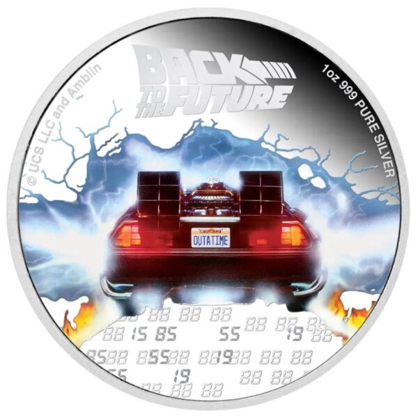 2020 $2 Back To The Future 35th Anniversary 1oz Silver Proof Coin - Image 2