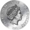 2019 $1 The Lotus Effect Raindrops 1oz Silver Antiqued Coin - Image 2
