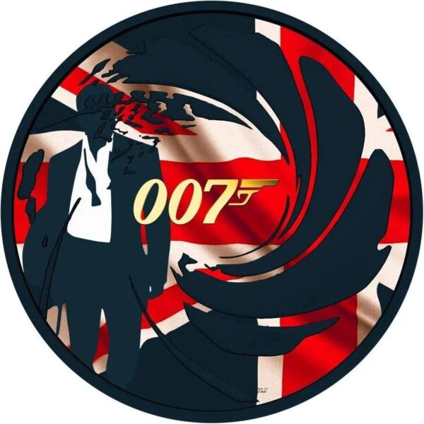 2020 $1 007 James Bond #3 Metallic 1oz Silver Coin