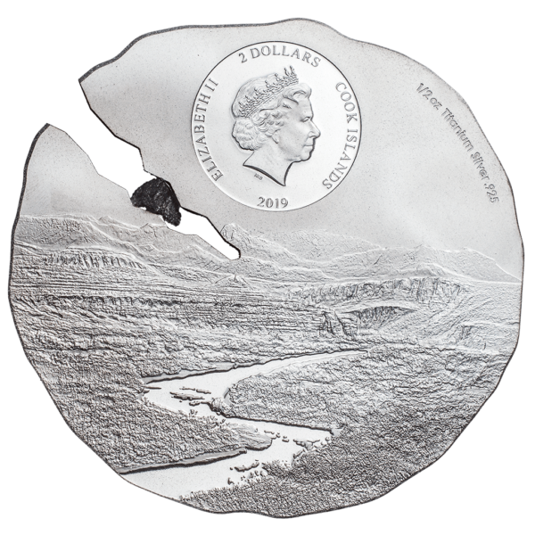 2019 $2 Estacado Meteorite Silk 1/2oz Silver Coin - Image 2