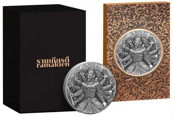 2020 Tossakan Ravana Ramakien 2oz Silver 11.5oz Copper Bimetal Coin