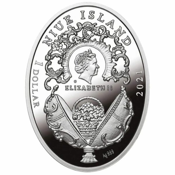 2021 $1 Imperial Fabergé Eggs Silver Coin - Image 2