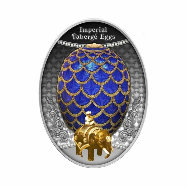 2021 $1 Pinecone Faberge Egg Silver Coin