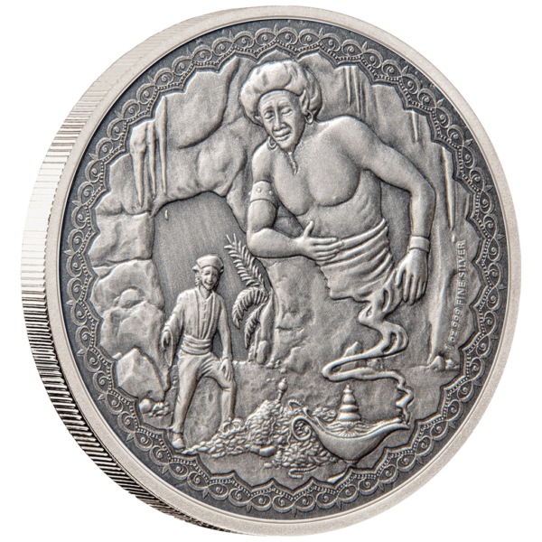 2019 $2 Aladdin Legendary Tales 1oz Silver Coin