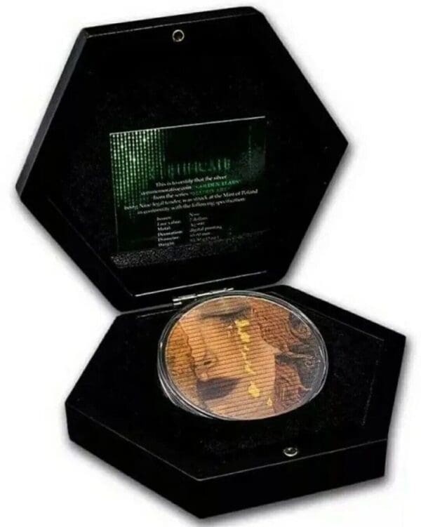 2020 $7 Matrix Art Gustav Klimt Golden Tears 3oz Silver Coin - Image 2