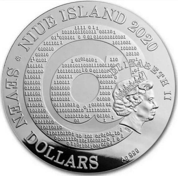 2020 $7 Matrix Art Gustav Klimt Golden Tears 3oz Silver Coin - Image 3