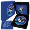 2020 $5 Equilibrium and Fire Metallic Blue 1oz Silver Coin - Image 3
