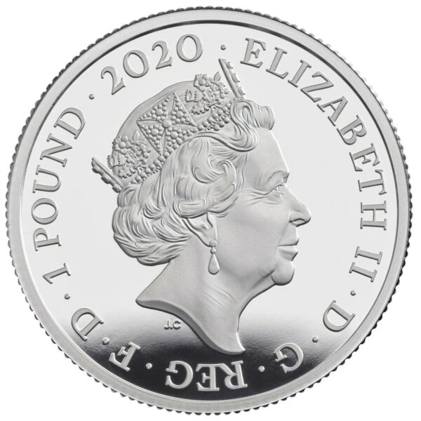 2020 £1 Queen 1/2oz Silver Proof Coin - Image 2