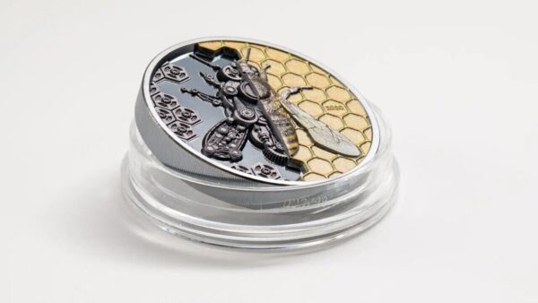 2020 Clockwork Evolution Mechanical Bee 3oz Silver Ultra High Relief Coin - Image 3