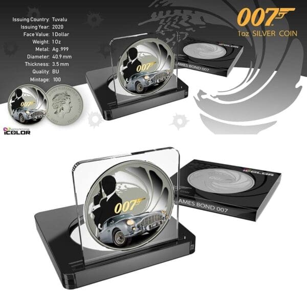 2020 $1 007 James Bond #7 Silver 1oz Coin - Image 3