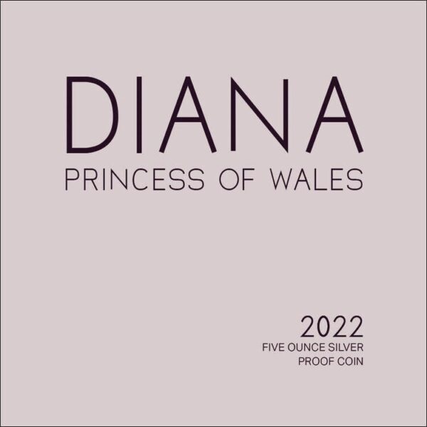 2022 $10 Diana Princess of Wales 5oz Silver Proof Coin - Image 6