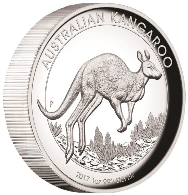 2017 $1 Kangaroo High Relief 1oz Silver Proof Coin - Image 3