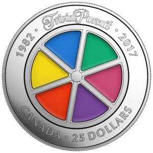 2017 $25 35th Anniversary of Trivial Pursuit 1oz Silver Coin