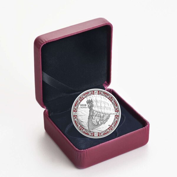 2018 $20 Norse Figureheads Viking Voyage Silver Proof Coin - Image 3