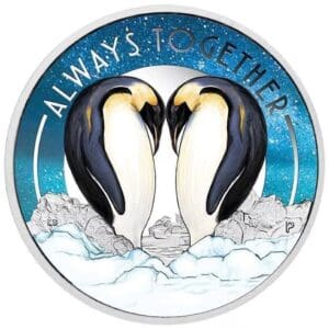 2018 50c Always Together Penguins 1/2oz Silver Proof Coin
