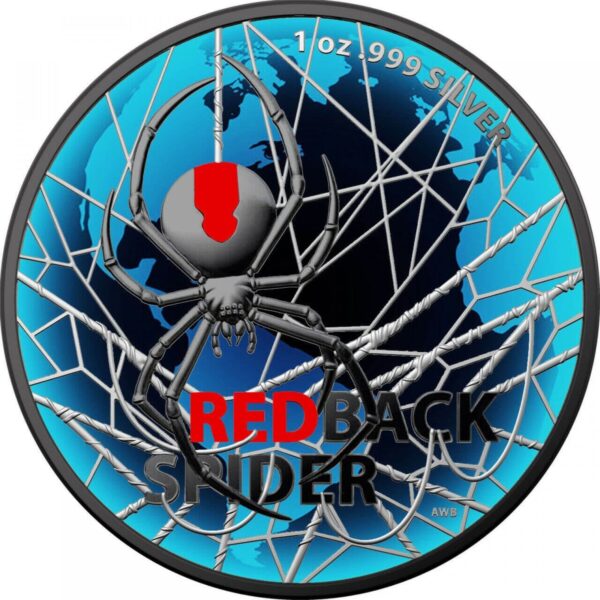 2020 $1 Redback Spider Blue Edition 1oz Silver Coin