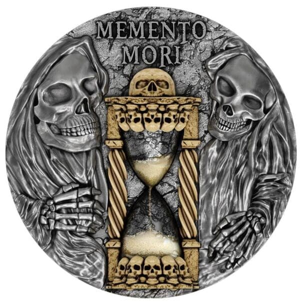 2020 $5 Memento Mori Hourglass 2oz Silver Coin (2000 chad not $5)