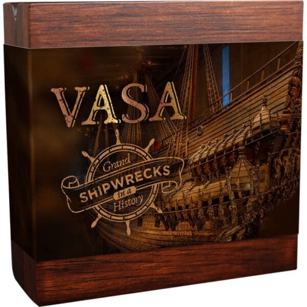 2021 $5 Vasa Grand Shipwrecks in History 2oz Silver Antiqued Coin - Image 4
