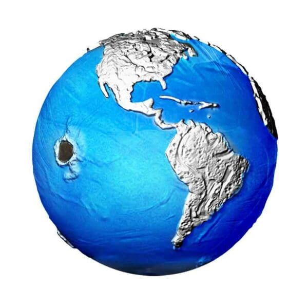 2022 $5 Blue Marble Endangered Meteorite Sphere Earth 3oz Silver Coin - Image 3