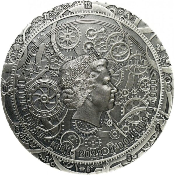 2022 $5 Time Travel Code Of The Future Glow In The Dark 2oz Silver Coin - Image 7