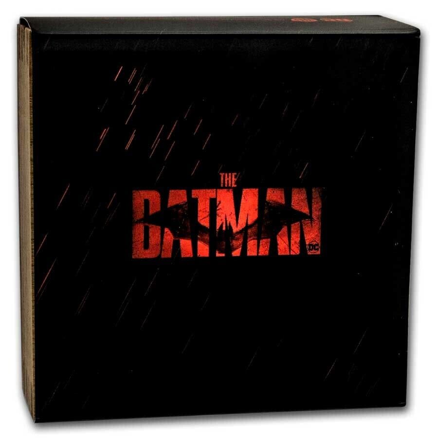 2022 $5 Batman - The Dark Knight 2oz Silver Coin - Front of Box View