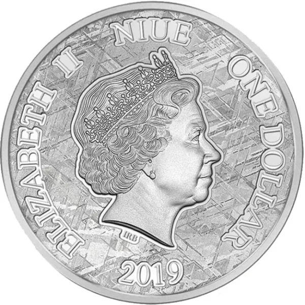 2019 $1 The Legend Of The Nibelungs - Muonionalusta Meteorite Coin - Obverse View