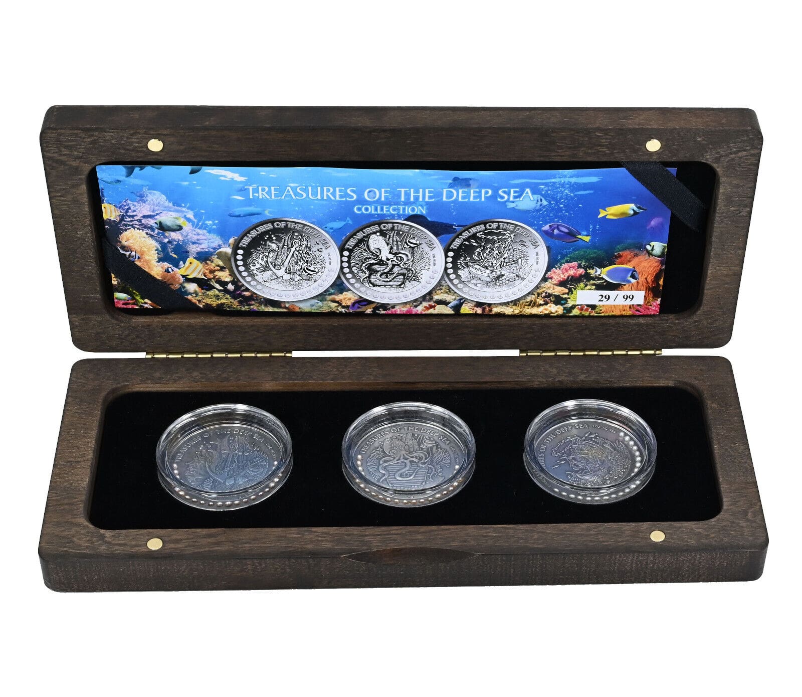 2019 Treasures Of The Deep Sea Set 3 x 1oz Silver Coin Set - Open Box