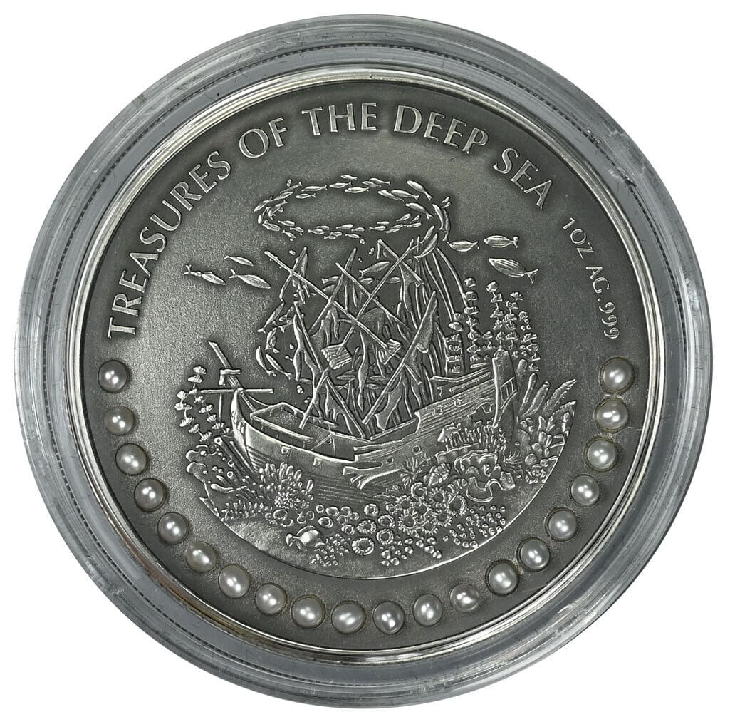 2019 Treasures Of The Deep Sea Set 3 x 1oz Silver Coin Set - Coin 1