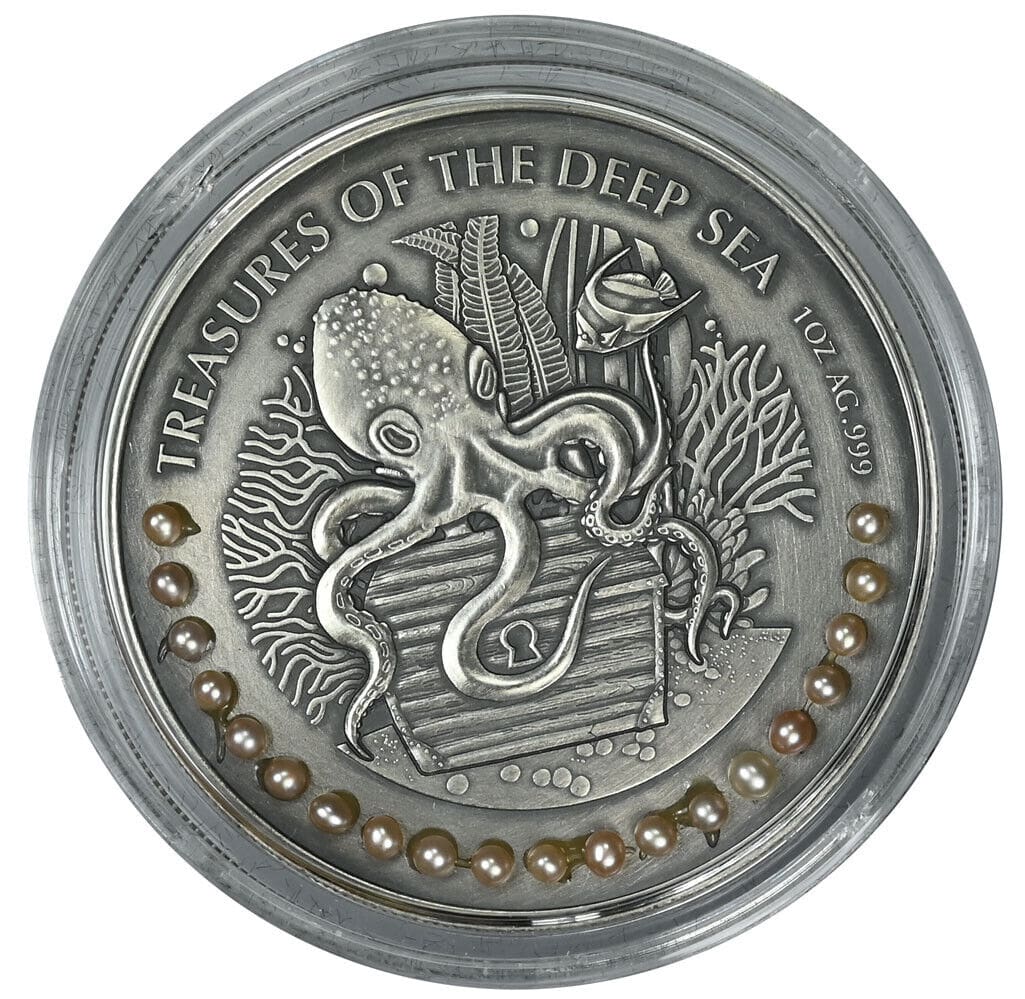2019 Treasures Of The Deep Sea Set 3 x 1oz Silver Coin Set - Coin 2