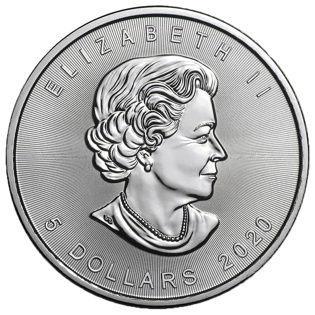 2020 $5 Wood Buffalo Park – Polar Lights Series – 1oz Silver Maple Leaf Coin - Obverse View