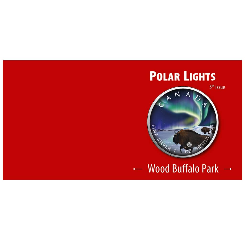 2020 $5 Wood Buffalo Park – Polar Lights Series – 1oz Silver Maple Leaf Coin - Outside of CoA