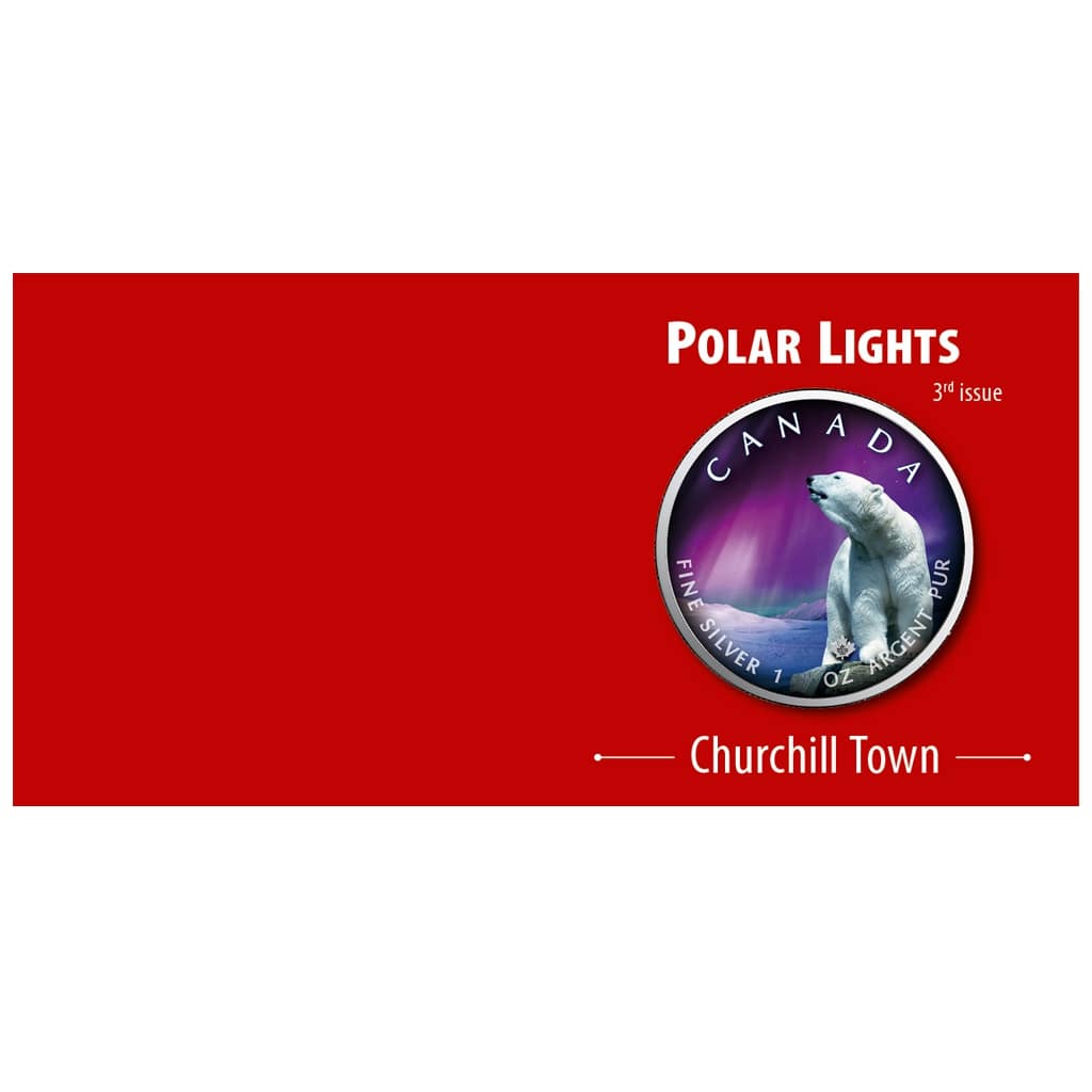 2020 $5 Churchill Town – Polar Lights Series 1oz Silver Maple Leaf Coin - Front of CoA