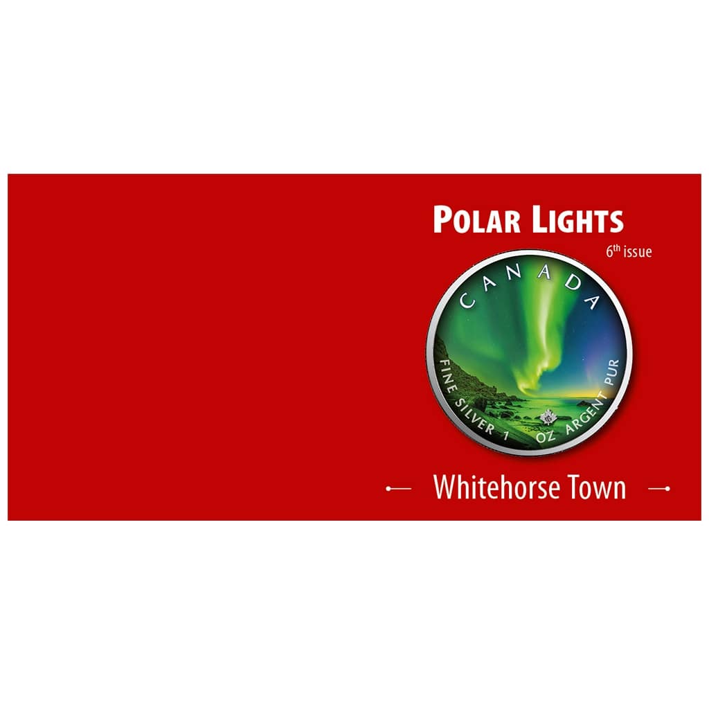 2020 $5 Whitehorse Town – Polar Lights Series 1oz Maple Leaf Silver Coin - Front of CoA