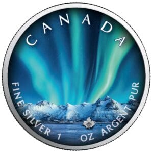 2020 $5 Jasper National Park – Polar Lights Series 1oz Maple Leaf Silver Coin