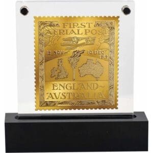 2019 First Aerial Post Vignette Centenary Gilded Tribute In Display Case