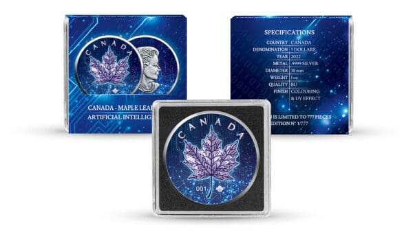 2022 Maple Leaf Artificial Intelligence 1oz Silver Coin - Image 5