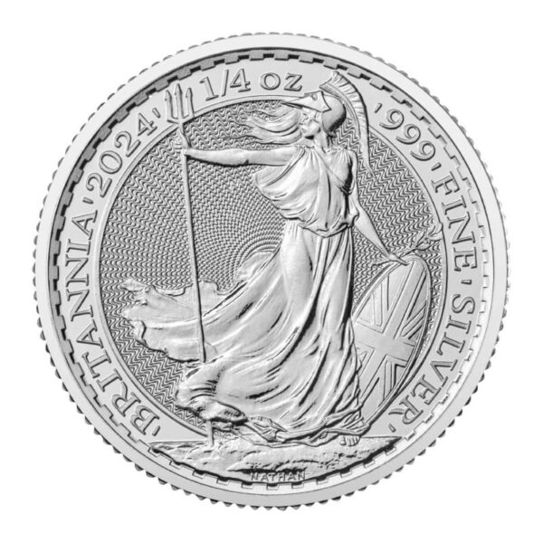 2024 50p Britannia KCIII 1/4oz Bullion Silver Round