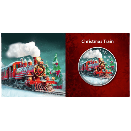 2023 $5 Christmas Train 1oz Silver Maple Leaf Coin - Front of CoA