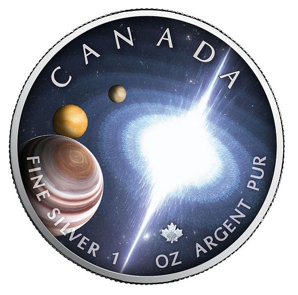 2023 $5 Pulsar - The Universe 1oz Silver Maple Leaf Coin - Reverse View