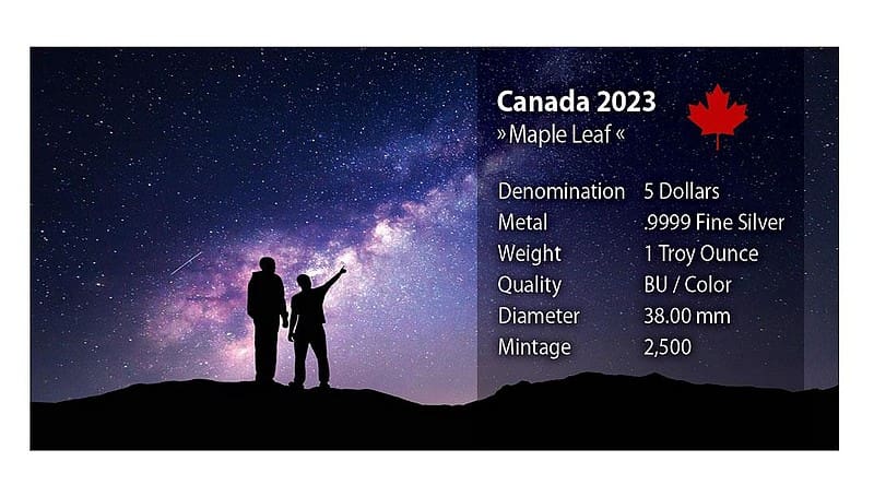 2023 $5 Pulsar - The Universe 1oz Silver Maple Leaf Coin - Back of CoA