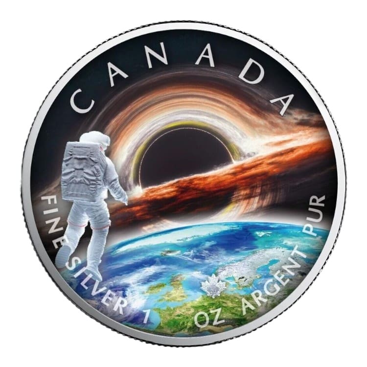2023 $5 Earth - The Universe 1oz Silver Maple Leaf Coin - Reverse View