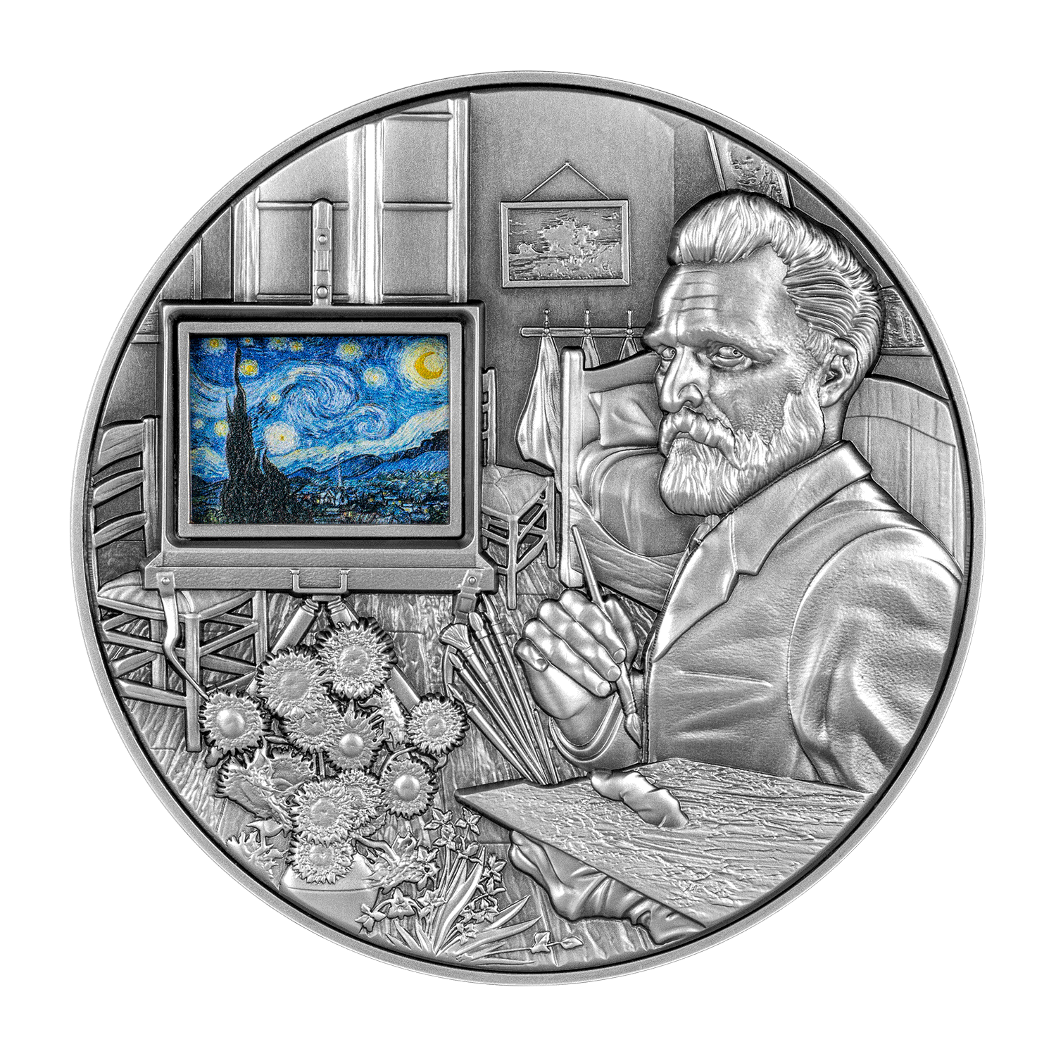 2023 Vincent Van Gogh’s Masterpieces 5oz Silver Interactive Coin - Interactive